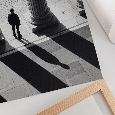 Impression sur toile ombres des colonnes d'architecture minimaliste