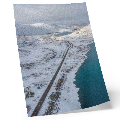 Affiche décorative Paysage enneigé minimaliste eau bleue