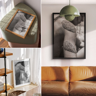 Affiche décorative Homme sable texture nature gros plan harmonie