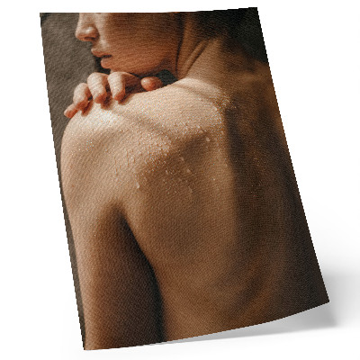 Impression sur toile Des gouttes d'eau pour la peau, une élégance naturelle