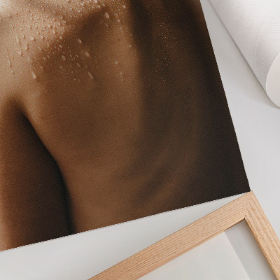 Impression sur toile Des gouttes d'eau pour la peau, une élégance naturelle
