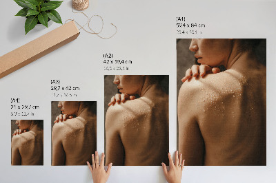 Impression sur toile Des gouttes d'eau pour la peau, une élégance naturelle