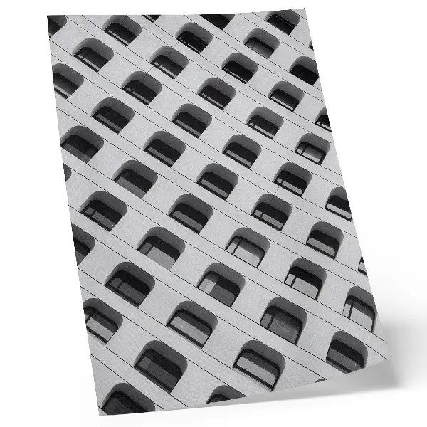 Impression sur toile représentant une façade minimaliste aux formes répétitives
