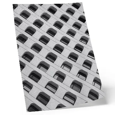 Impression sur toile représentant une façade minimaliste aux formes répétitives