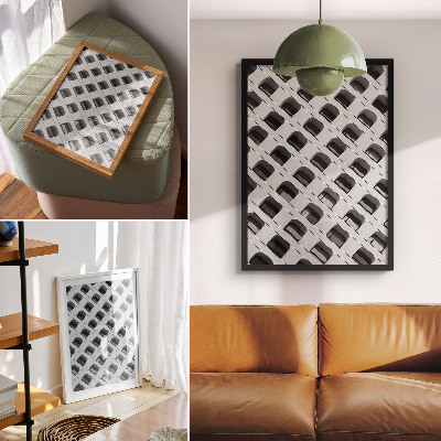 Impression sur toile Une façade minimaliste pleine de formes répétitives