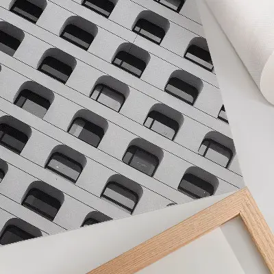 Impression sur toile représentant une façade minimaliste aux formes répétitives
