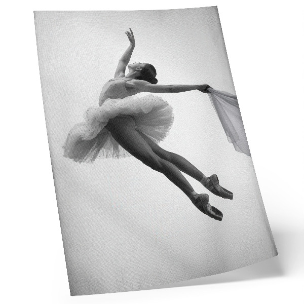 Impression sur toile Une ballerine en mouvement avec grâce et légèreté