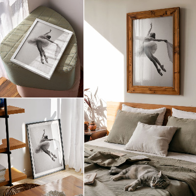 Impression sur toile Une ballerine en mouvement avec grâce et légèreté