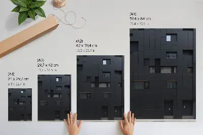 Affiche décorative façade minimaliste aux formes géométriques