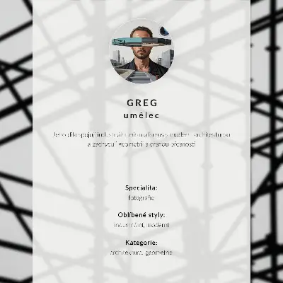 Affiche décorative façade minimaliste aux formes géométriques