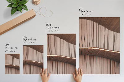 Impression sur toile panneaux de bois modernes beige clair