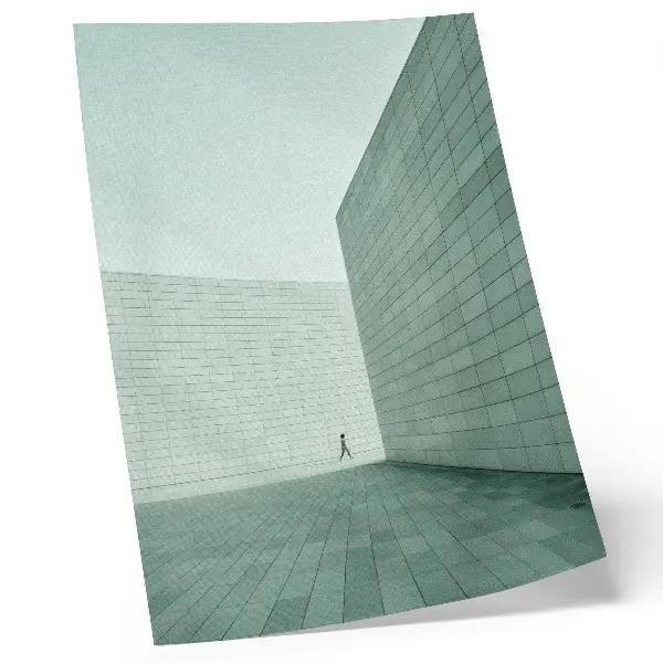 Décoration murale murs géométriques gris au style minimaliste
