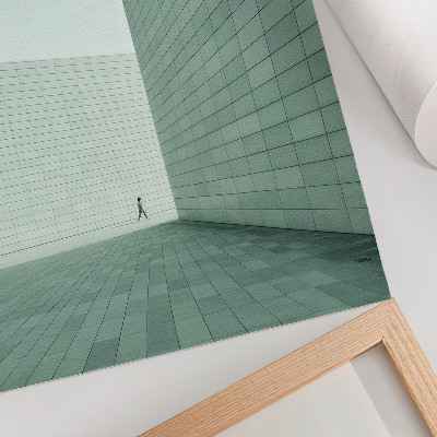 Décoration murale murs géométriques gris, figure minimaliste
