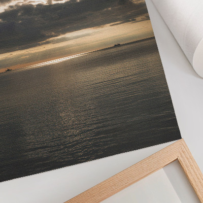 Affiche décorative Mer, nuages, rayons de soleil, vue magnifique