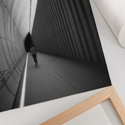 Affiche décorative tunnel minimaliste ombres lignes perspective