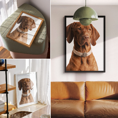 Impression sur toile Collier élégant pour chien avec une finition luxueuse