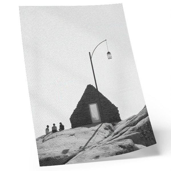 Affiche décorative Géométrie brute, simplicité, noir et blanc, minimalisme