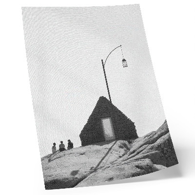 Affiche décorative Géométrie brute, simplicité, noir et blanc, minimalisme