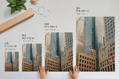 Impression sur toile gratte-ciel modernes, formes géométriques, élégance