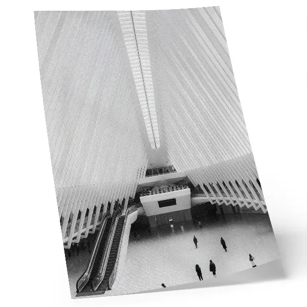 Affiche décorative intérieur aux lignes modernes avec composition dynamique et minimaliste
