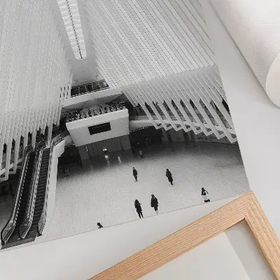 Affiche décorative intérieur aux lignes modernes avec composition dynamique et minimaliste