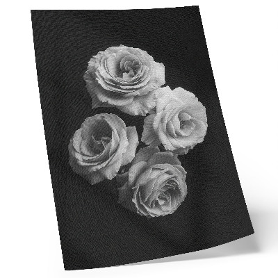 Affiche décorative Roses noires et blanches, minimalisme, élégance classique