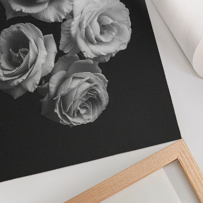 Affiche décorative Roses noires et blanches, minimalisme, élégance classique