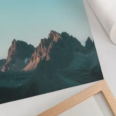 Décoration murale montagnes impressionnantes sous un ciel d'un bleu éclatant