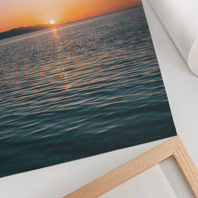 Impression sur toile Coucher de soleil sur l'eau, un paysage d'une harmonie extrême