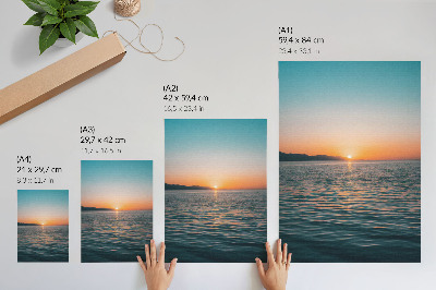 Impression sur toile Coucher de soleil sur l'eau, un paysage d'une harmonie extrême