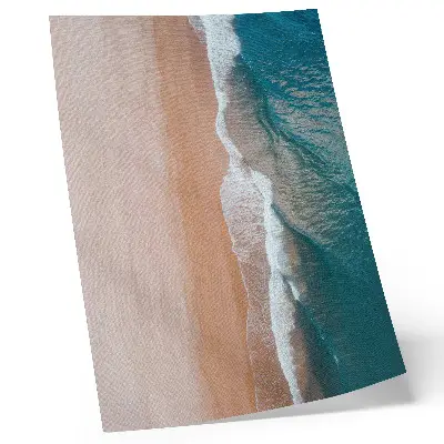 Décoration murale les vagues de l'océan rencontrant la plage dans un style minimaliste
