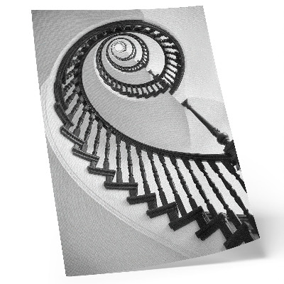 Décoration murale Escalier en colimaçon, élégance et modernité du noir et blanc