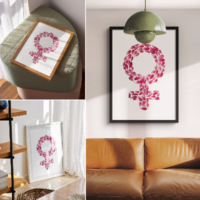 Affiche décorative Pétales de fleurs en forme de symbole de légèreté