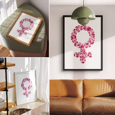 Affiche décorative pétales de fleurs symbolisant la légèreté