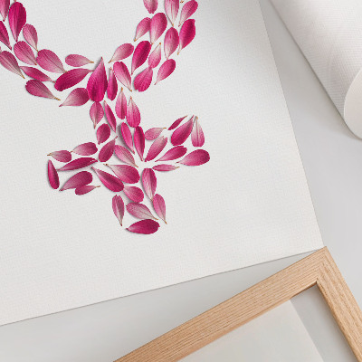 Affiche décorative Pétales de fleurs en forme de symbole de légèreté