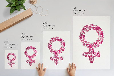 Affiche décorative Pétales de fleurs en forme de symbole de légèreté