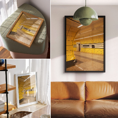 Impression sur toile Motifs dynamiques et lumineux, espace futuriste et harmonieux