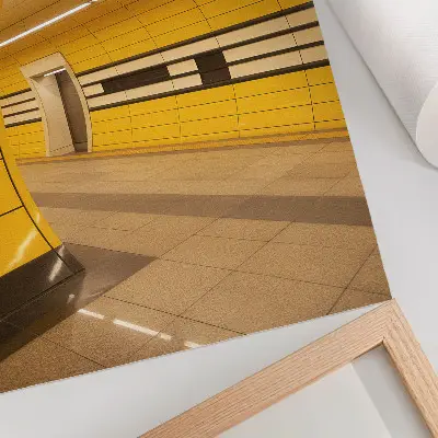 Impression sur toile motifs dynamiques et lumineux dans un espace futuriste et harmonieux