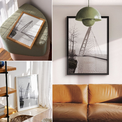 Impression sur toile structure de pont moderne minimaliste