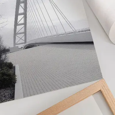 Impression sur toile structure de pont au design minimaliste moderne