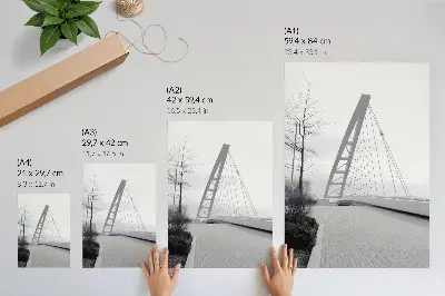 Impression sur toile structure de pont au design minimaliste moderne