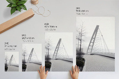 Impression sur toile structure de pont moderne minimaliste