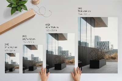 Affiche décorative Bâtiments modernes et branches sèches