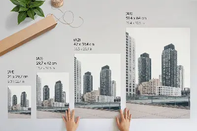 Décoration murale gratte-ciel modernes dans un style minimaliste