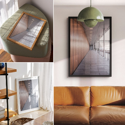 Affiche décorative Symétrie lumineuse moderne dans un couloir