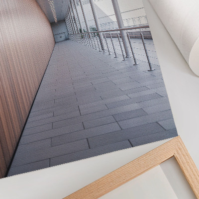 Affiche décorative Symétrie lumineuse moderne dans un couloir