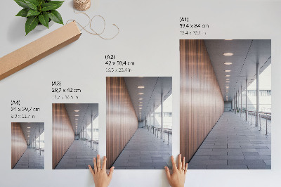Affiche décorative Symétrie lumineuse moderne dans un couloir