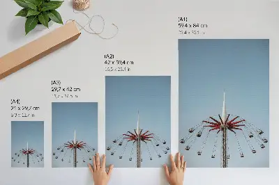 Impression sur toile représentant une tour minimaliste avec un mouvement de carrousel dynamique