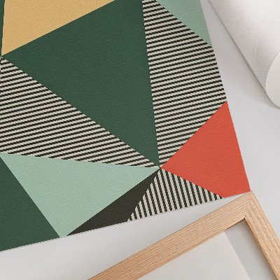 Affiche décorative Des triangles et des rayures variés dans des tons vifs