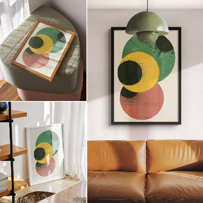 Décoration murale Des cercles attrayants aux couleurs vibrantes